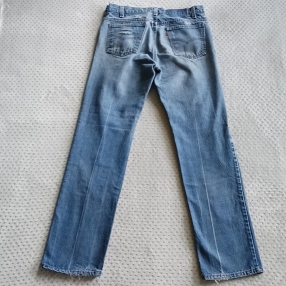 Vintage 517 distressed bootcut light wash Jeans orange tab & gorgeous - Picture 2 of 16